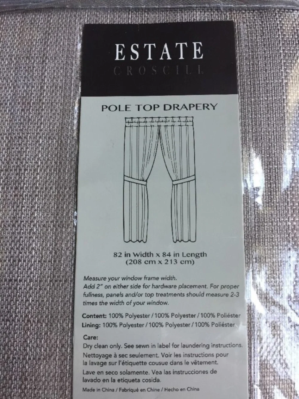 CROSCILL Estate 5-Piece WINDOW COVERS New Valance / Drapes ALEXANDRIA